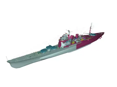 Takao warship 3D model