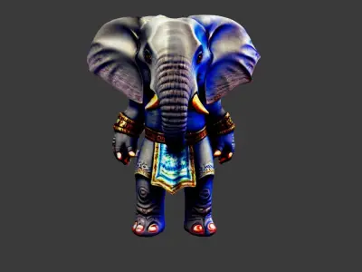 Elephant Man Low-poly 3D model