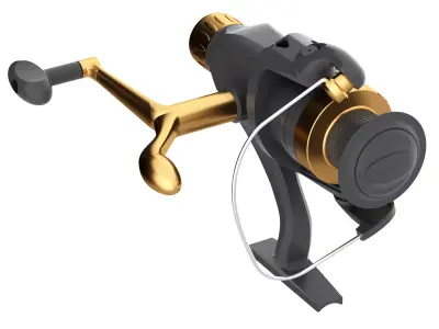 Fishing bate reel Low-poly 3D model