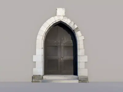 Ancient door Low-poly 3D model