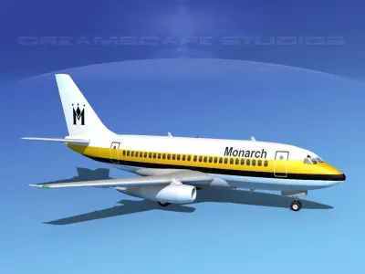 Boeing 737-100 Monarch 3D model