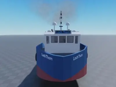 Construction Platform Supply Vessel Ship  3D model