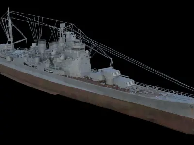 Takao warship 3D model