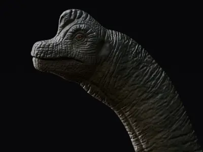 Low poly Realistic Dinosaur - Brachiosaurus Low-poly 3D model
