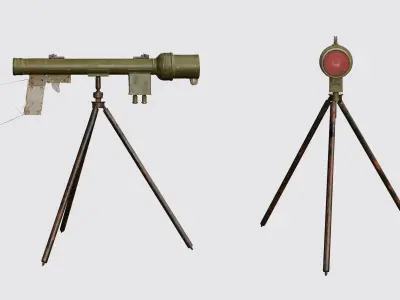 US WWII Army Airborne Signal Lamp M 227 Low-poly 3D model