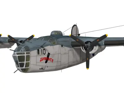 consolidated PB4Y-1 liberator 3D model