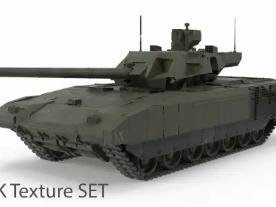 T-14 Armata Green Dirt No Logo Low-poly 3D model