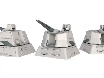 RapidFire Naval gun system 3D model