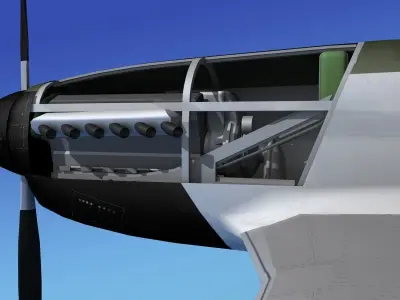 P-51D Mustang Bare Metal 3D model