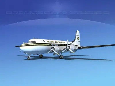 Douglas DC-4 Miller Air Cargo 3D model