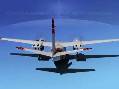 Rockwell Aero Commander 560 V13 3D model