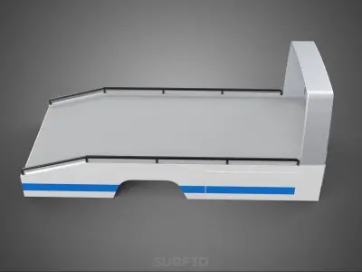 BODY BED ONLY FLATBED TOW TRUCK TOWING TOWTRUCK PICK UP VEHICLE 3D model