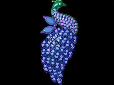 peacock pendant  3D model