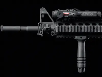 M4A1 CompM4-PEQ2A Low-poly 3D model