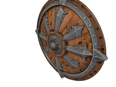 Medieval Viking Warrior Shield 3D model