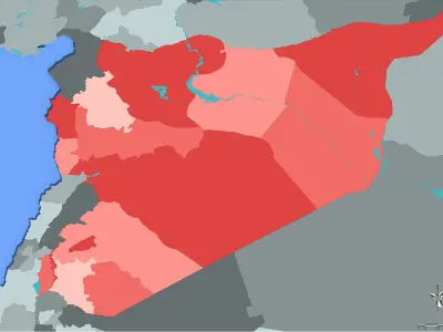 A detailed map of Syria 3D model