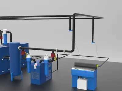 compressor room 3D model