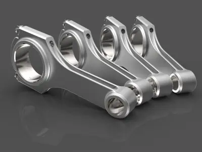 Connecting rod H profile 3D model