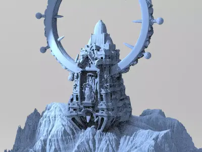 Tower Shrine of the gods 3 3D model