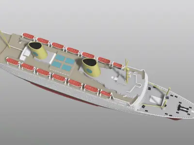 MS GRIPSHOLM 1957 ocean liner print ready scale model 3D print model
