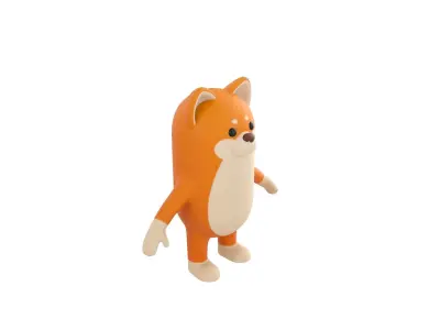 Shiba Dog Character 3D model