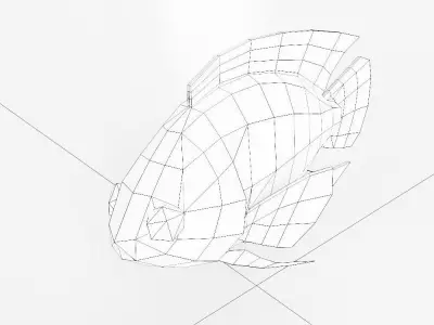 Severum Banded cichlid fish 3d model  Low-poly 3D model