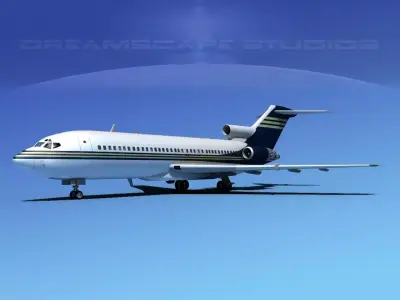 Boeing 727-100 Corporate Jet 6 3D model