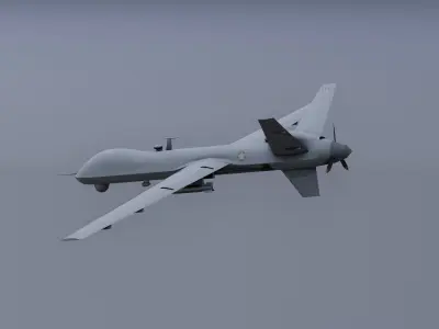 MQ 9 - Reaper Drone  Low-poly 3D model