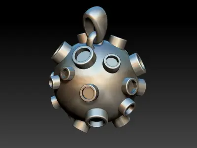 Mine Naval Pendant 3D print model