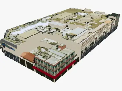 The Myer Center Brisbane Low-poly 3D model