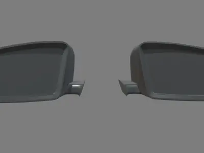 Car Mirror 010 Low-poly 3D model