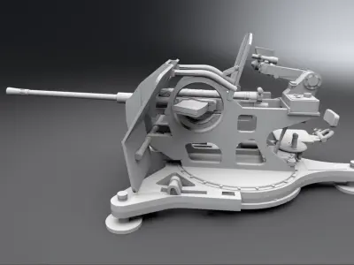 2cm Flak38 Scale model 3D print model