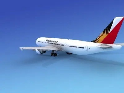 Airbus A300 Phillipines Airways 3D model