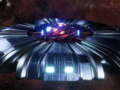 UFO 2 Sphere Core Spaceship - Ovni - Flying Saucer 3D model