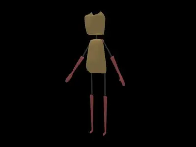 Minbo Charactor STICKMAN Grasshopper Low-poly 3D model