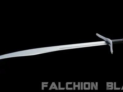 Falchion Blade Low-poly 3D model