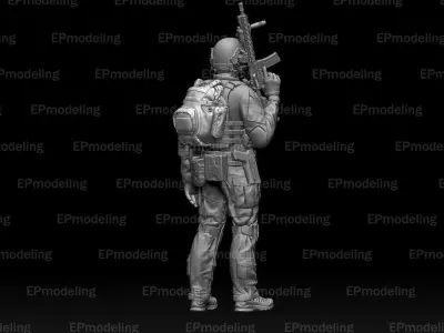 US ranger soldier 3D print model