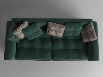 Sofa with pillows Free 3D model