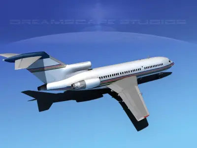Boeing 727-100 Corporate Jet 1 3D model