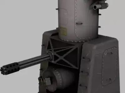 Phalanx CIWS Low-poly 3D model buy
