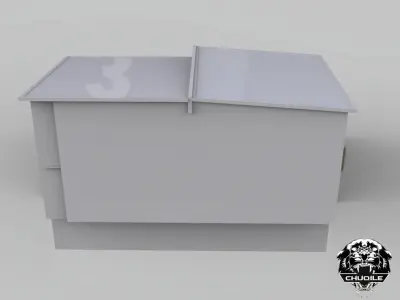 Modern Building Low-poly 3D model