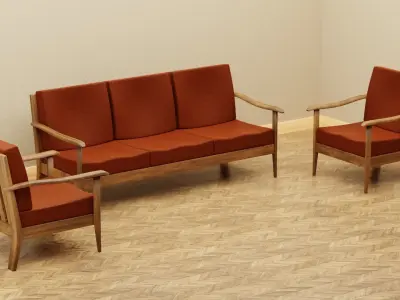 Sofa set Free 3D model