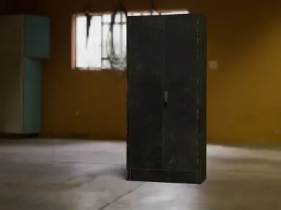 Metal Cabinet Low-poly 3D model