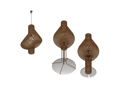 floor lamp wooden styel for indoor outdoor  3D model