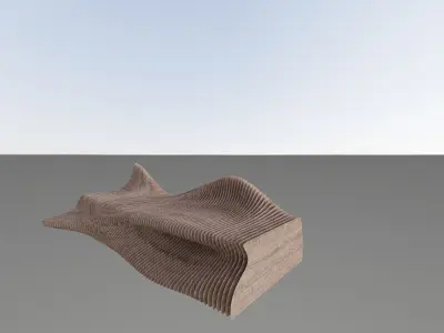 Parametric bench sofa 3D model