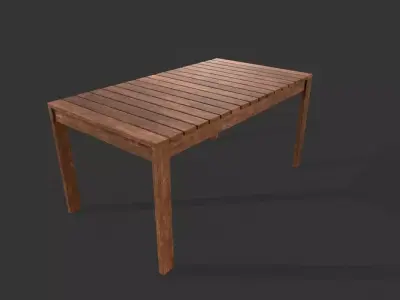 Simple Table 3D Model Free low-poly 3D model