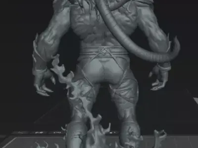 Titan STL DnD Tabletop Miniature 3D Print Model  3D print model