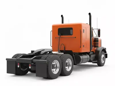 Truck Tractor Low-poly 3D model