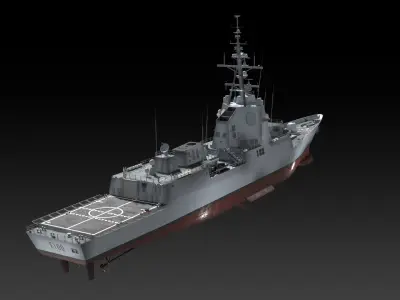 SPS Alvaro de Bazan Low-poly 3D model
