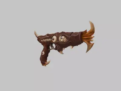 Demonic Blaster Weapon Low-poly 3D model